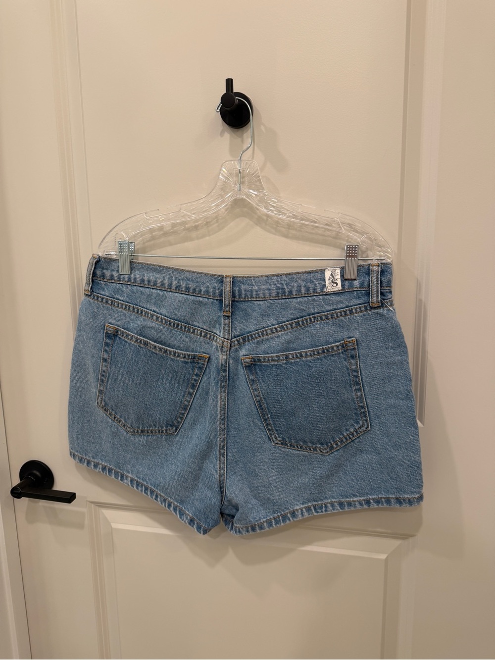 Altar'd State Light Blue Denim Wrap Skort Shorts - Picture 4 of 8
